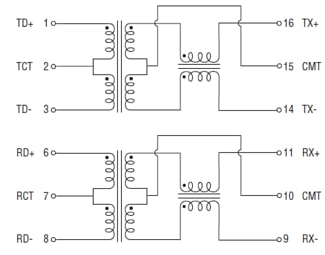 Bourns SM9107xAL AEC-Q200 LAN 10/100 Base-T Transformers Bourns SM9107xAL AEC-Q200 LAN 10/100 Base-T Transformers